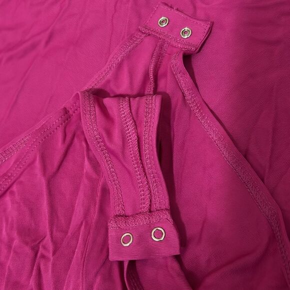 NWT FARM Rio Twist Detail Cutout Viscose Long Sleeve Bodysuit in Pink size M - Picture 14 of 14